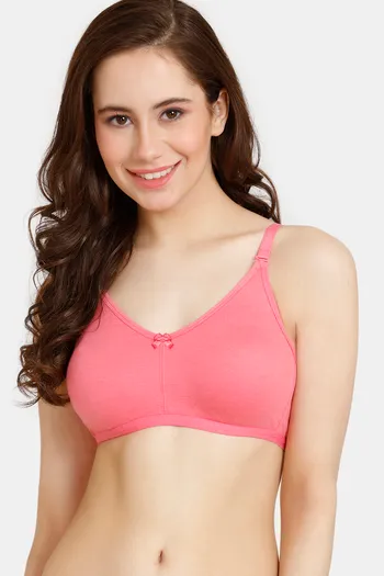 Buy Rosaline Everyday Double Layered Non Wired 3/4th Coverage T-Shirt Bra - Pink Lemonade2